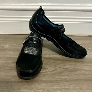 Aetrex Lizzy Mary Jane Women's Shoes Size 7.5 M Black Leather, like New,